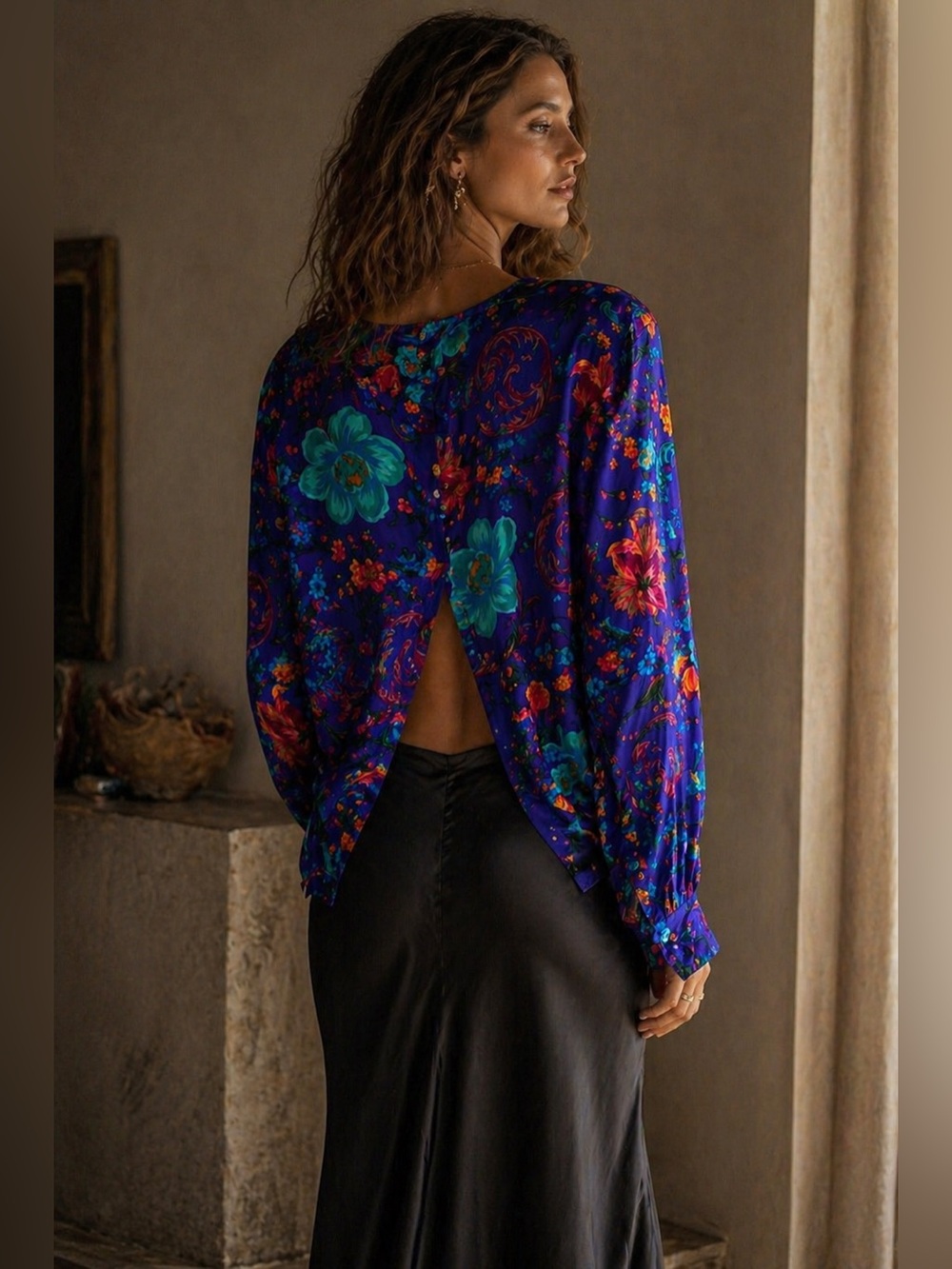 Liz Claiborne Silk Floral Blouse | 100% Silk | 12